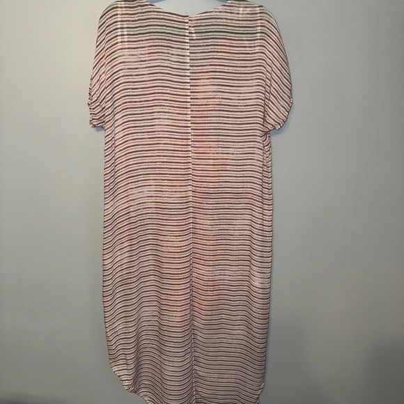 Free People High Low Sunrise Striped Floral Cover Up Dress Size Small - Picture 8 of 9